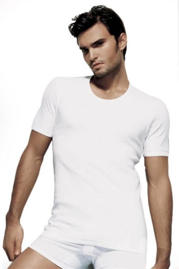 Çift Kaplan 840 Bisiklet Yaka Ribana Kısa Kol Erkek Fanila