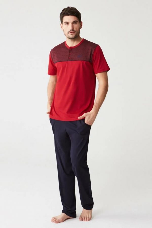 Mod 3259 Pamuklu Yazlık Kısa Kol Erkek Pijama Takım