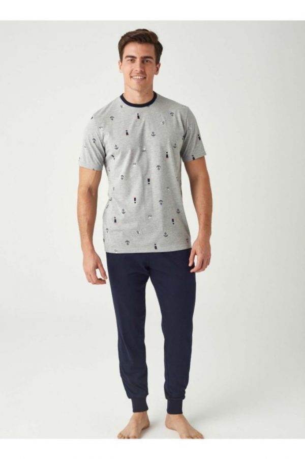 Mod Collection Çapalı Paça Lastik Bilekli Erkek Pijama Takım