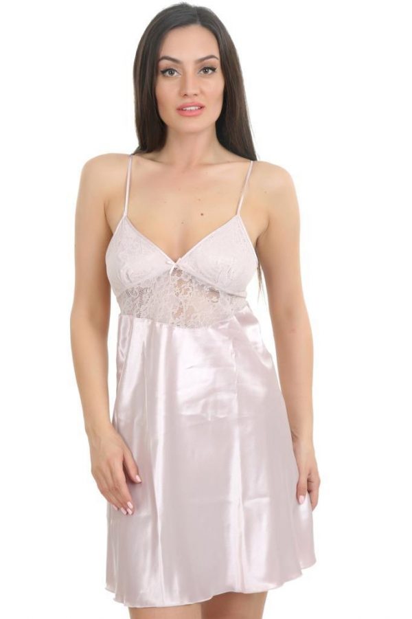 Pierre Cardin 625 Geniş Kesim Dantelli İp Askı Saten Gecelik