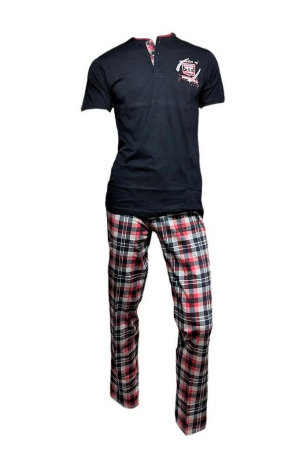 Mod Collection %100 Pamuk Ekose Kareli Erkek Pijama Takım