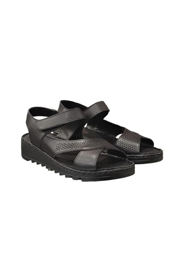 Pierre Cardin Deri Cırtlı Anatomik Bayan Sandalet Ayakkabı