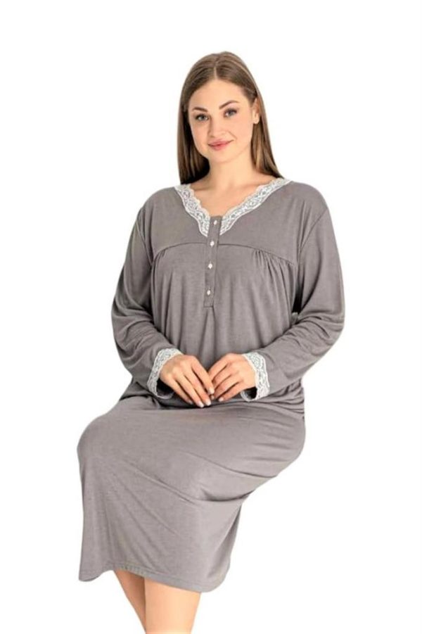 Limissi 23717 Dantel Detay Battal Büyük Beden Gecelik