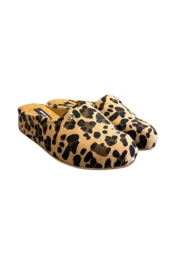 Pierre Cardin Leopar Kapalı Kışlık Bayan Terlik Halı Terliği